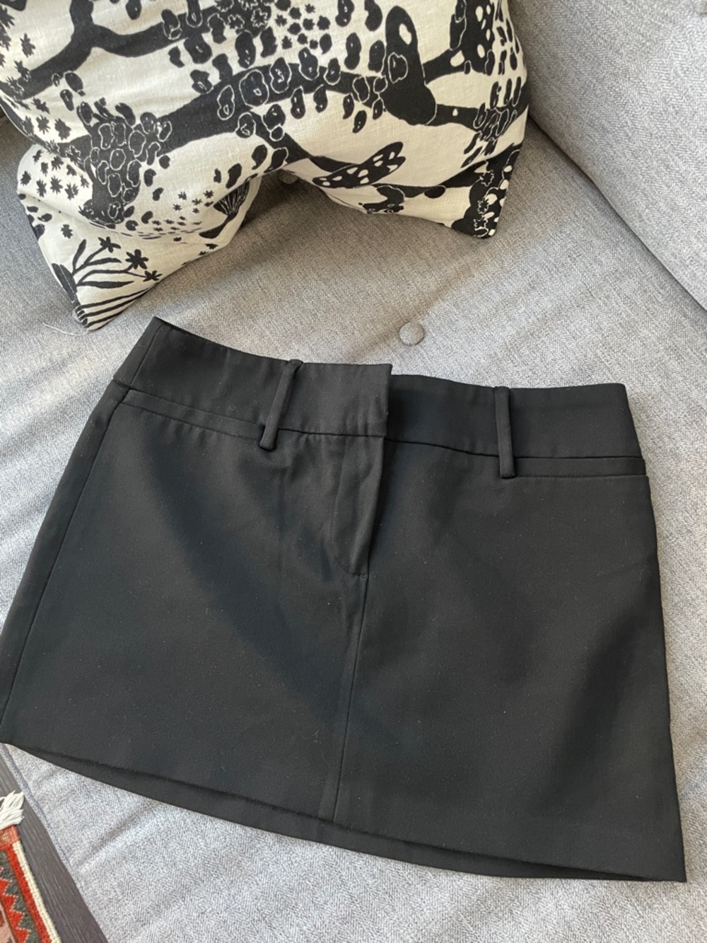Zara Black low rise  Hook-Closure Mini Skirt